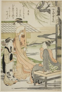 Yasuhide, from the series Six Immortal Poets (Rokkasen), c. 1789/90, Chobunsai Eishi, Japanese,
