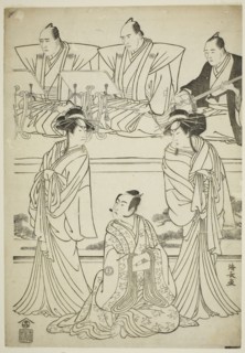 The Actors Segawa Kikunojo III as the ghost of Yatsuhashi, Sawamura Sojuro III as Soga no Juro, and