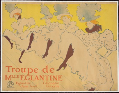 Mademoiselle Eglantine’s Troupe, 1896, Henri de Toulouse-Lautrec, French, 1864-1901, France, Color