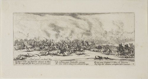 The Battle, plate three from The Miseries of War, 1633, Jacques Callot (French, 1592-1635),