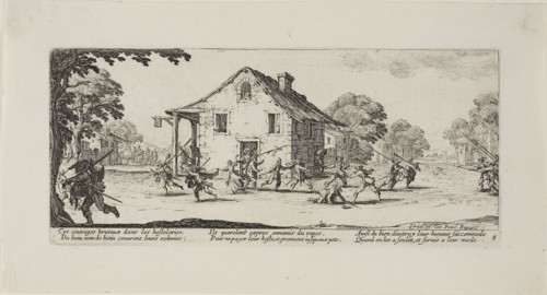 Scene of Pillage, plate four from The Miseries of War, 1633, Jacques Callot (French, 1592-1635),