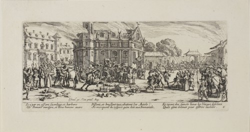 Destruction of a Convent, plate six from The Miseries of War, 1633, Jacques Callot (French,