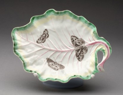Tobacco Leaf Dish, c. 1760, Worcester Porcelain Factory, Worcester, England, founded 1751,