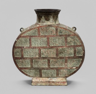 Flask (bianhu), Eastern Zhou dynasty, Warring States period (475–221 B.C.), China, Bronze inlaid