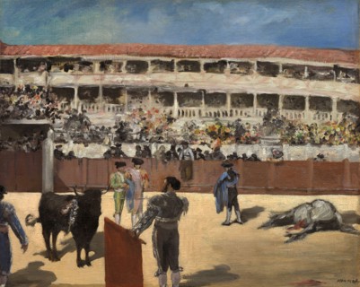 Bullfight, 1865/66, Édouard Manet, French, 1832-1883, France, Oil on canvas, 48 × 60.4 cm (18 7/8 ×