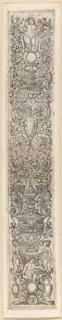 Three Children Blowing Horns, plate eight of Twelve Ornament Panels, c. 1505–15, Giovanni Pietro da