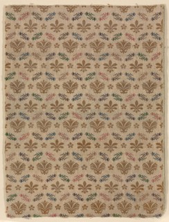 Fragment, 17th century, France or Italy, Italy, Silk, gold and silver gilt strips wound around silk