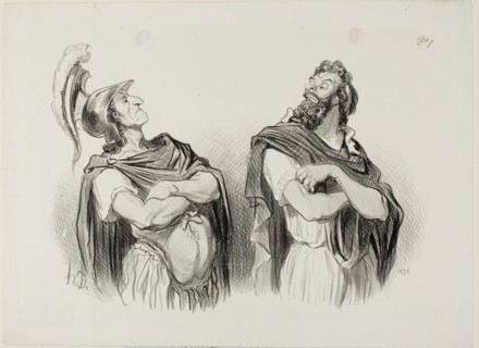 Achilles and Agamemnon. Achilles:, And what do I care about your Troy!, plate one from Physionomies