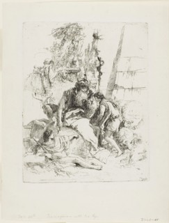 Two Magicians with Two Boys, from Scherzi, 1735–40, Giambattista Tiepolo, Italian, 1696-1770,