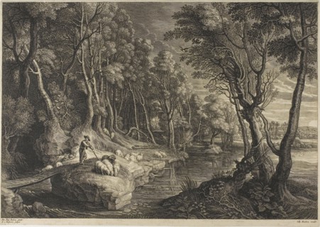 Forest Crossed by a Stream, from The Small Landscapes, c. 1638, Schelte Adamsz. Bolswert (Dutch,