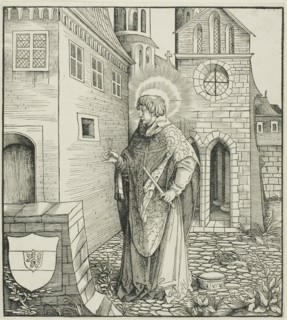 Saint Ferreolus, from Saints Connected with the House of Habsburg, 1517, Leonhard Beck (German, c.