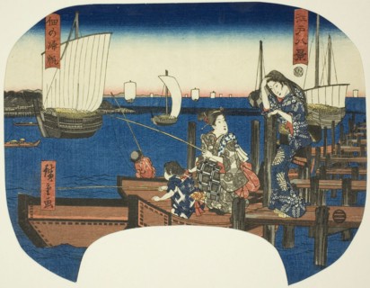 Returning Sails at Tsukuda (Tsukuda no kihan), from the series Eight Views of Edo (Edo hakkei), c.