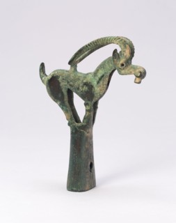Pole Cap with Antelope, 6th/4th century B.C., Eurasian steppes, Eurasia, Bronze, 16.6 × 12.5 cm (6