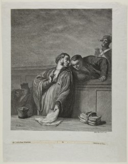 À la cour d’assises: L’avocat, debout, s’entretenant avec l’accusé, 1878, Burn Smeeton (British,