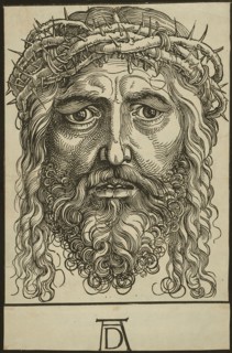 Head of Christ Crowned with Thorns, c. 1535, Sebald Beham, German, 1500-1550, Germany, Woodcut in