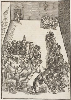 The Last Supper and Christ Washing the Feet of His Disciples, plate nine from Passio domini nostri