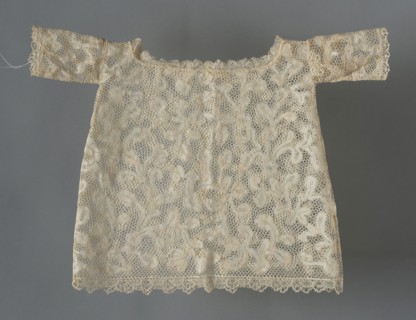 Image Robe (For Christ Child Statue), 1725/1800, Italy, Linen, bobbin part lace, trimmed with three