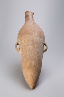 Amphora, c. 5th–3rd century B.C., China, Earthenware with striated surface, H. 46.4 cm (18 1/4 in