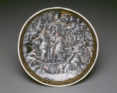 Tazza with Moses Striking Water from the Rock, 1570/75, Master I. C. (French, active 1553-85),