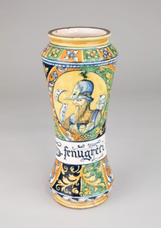 Albarello, c. 1550, Italian, Urbino (Castel Durante)?, Castel Durante Potteries, founded 16th
