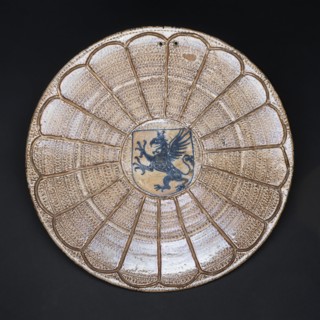 Hispano-Moresque Lusterware Plate with Griffin, 1475/1500, Spanish, Valencia (probably Manises),