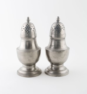 Pair of Casters, Late 18th century, Probably Germany, Germany, Pewter, 17.8 x 7.9 cm (7 x 3 1/8 in