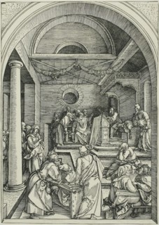 Christ Among the Doctors, from The Life of the Virgin, c. 1503, Albrecht Dürer, German, 1471-1528,