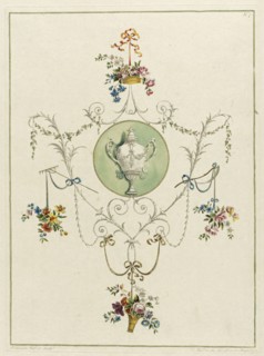 Decorative Floral Print, from A Collection of Flowers Drawn after Nature, 1793, John Edwards,