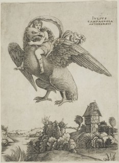 Ganymede, 1500/03, Giulio Campagnola, Italian, c. 1482-1515/18, Italy, Engraving on ivory laid