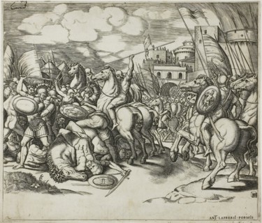 The Victory of Scipion over Syphax, c. 1532, Master of the Die, Italian, active c. 1530–1560,