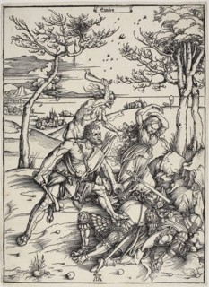 Hercules Conquering the Molionide Twins, c. 1496, Albrecht Dürer, German, 1471-1528, Germany,