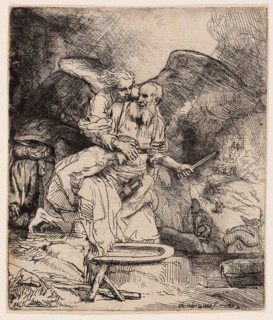 Abraham’s Sacrifice, 1655, Rembrandt van Rijn, Dutch, 1606-1669, Holland, Etching and drypoint on