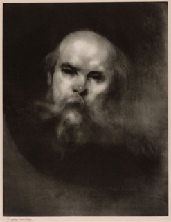 Portrait of Paul Verlaine, 1896, Eugène Carrière, French, 1849-1906, France, Lithograph in black