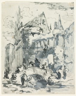 Town Bridge and Portal, 1820/39, Possibly William Leighton Leitch, Scottish, 1804-1883, Scotland,