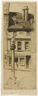 The Unicorn, Stirling, 1891, David Young Cameron, Scottish, 1865-1945, Scotland, Etching on cream