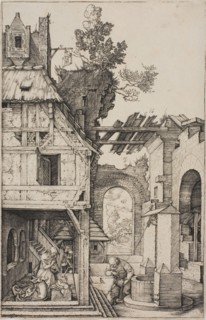 Nativity, 1504, Albrecht Dürer, German, 1471-1528, Germany, Engraving in black on ivory laid paper,