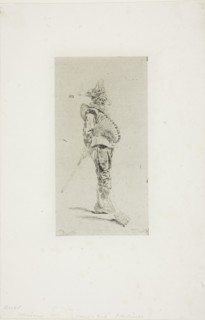 Punchinello, c. 1850, Jean Louis Ernest Meissonier, French, 1815-1891, France, Cliché-verre on