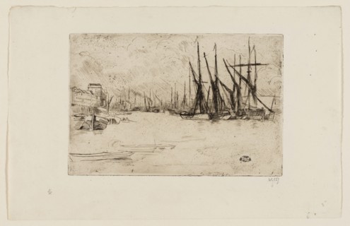 Pickle Herring Wharf, 1876/77, James McNeill Whistler, American, 1834-1903, United States, Etching