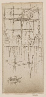 Savoy Scaffolding, 1887, James McNeill Whistler, American, 1834-1903, United States, Etching in