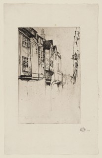Wych Street, London, 1877, James McNeill Whistler, American, 1834-1903, United States, Etching with