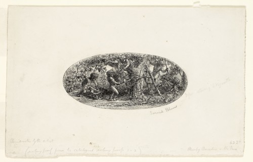 Plumpy Bacchus, n.d., Samuel Palmer, English, 1805-1881, England, Etching in black on paper, 52 ×