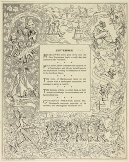 September, from Life, 1887, F. G. Atwood, American, 19th century, United States, Lithograph on