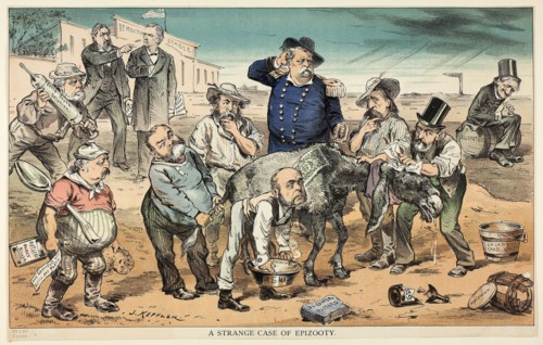 A Strange Case of Epizooty, from Puck, n.d., Joseph Keppler, American, 1838-1894, United States,