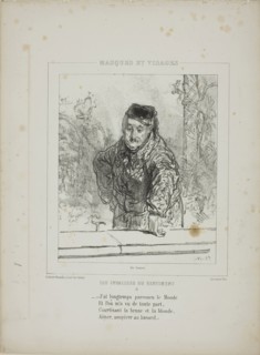 Les Invalides du Sentiment:, J’ai longtemps parcouru le Monde…, 1852, Paul Gavarni, French,