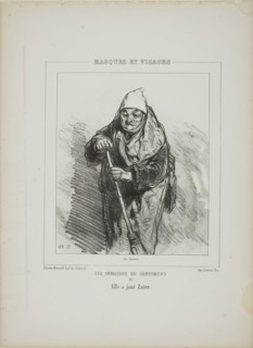 Les Invalides du Sentiment: Elle a joué Zaïre, 1853, Paul Gavarni, French, 1804-1866, France,