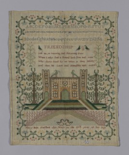 Sampler, 19th century, Mary Holt, England or United States, England, 33.7 × 42 cm (13 1/4 × 16 1/2