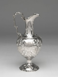 Pitcher, 1855/63, Cann and Dunn, American, 1855–1860, Retailed by John Cox and Co., American,