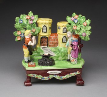 Chimney Ornament: Wedding, c. 1820, England, Staffordshire, Staffordshire, Glazed earthenware with