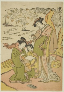 Goten Hill (Gotenyama), from the series Famous Places for Flowers in the Eastern Capital (Toto hana