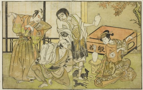 The Actors Iwai Hanshiro IV as Otatsu-gitsune, Nakamura Nakazo I as Raigo Ajari, Sakata Tojuro III